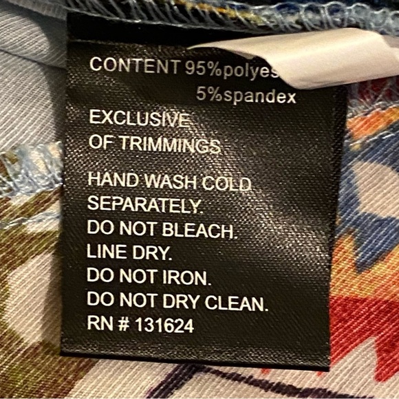 Caleoas Women’s M Tunic Top Shirt Mixed Pattern Button Up Pockets Boho - Picture 10 of 14